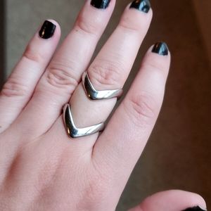 Silver Doubles Ring